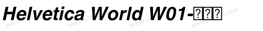 Helvetica World W01字体转换